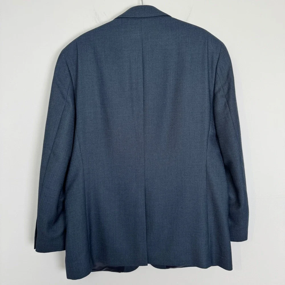 Lauren‎ Ralph Lauren Mens 42R Blue Textured Two Button Blazer Sport Coat Jacket